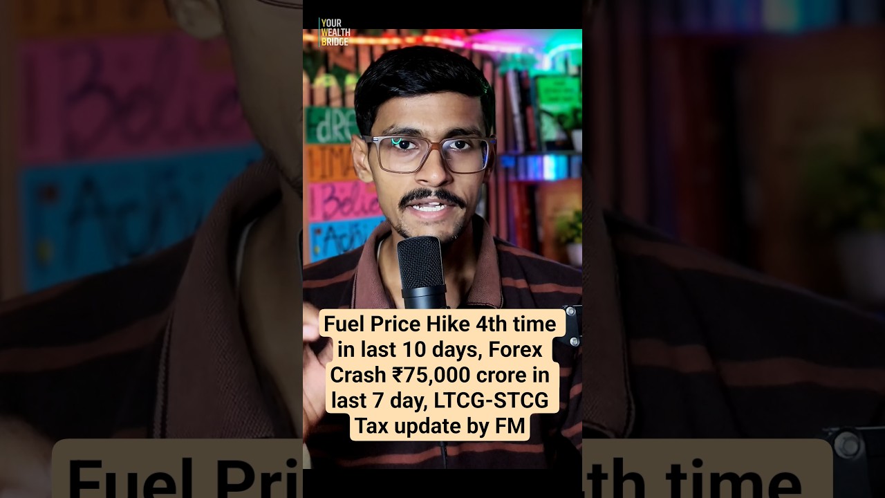 Fuel Price Hike 4th time, Forex Crash, LTCG-STCG Tax update by FM #fuel #tax #forex #news #oilcrisis