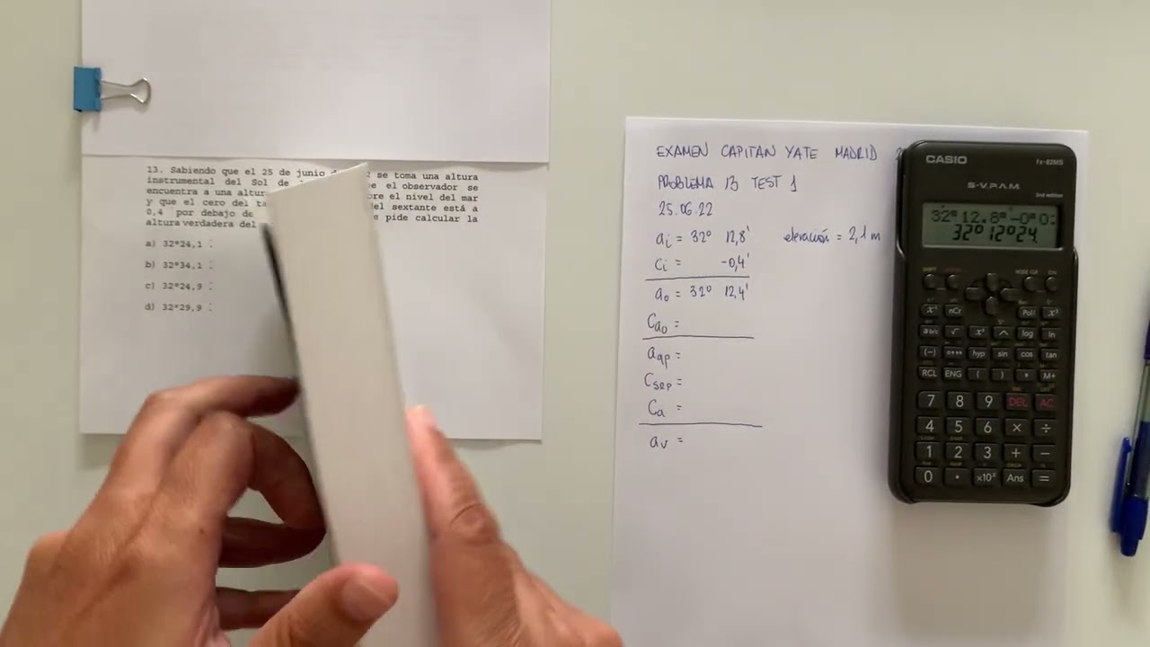 EXAMEN CAPITAN YATE MADRID 250622 PROB13 TEST01. ALTURA VERDADERA SOL.