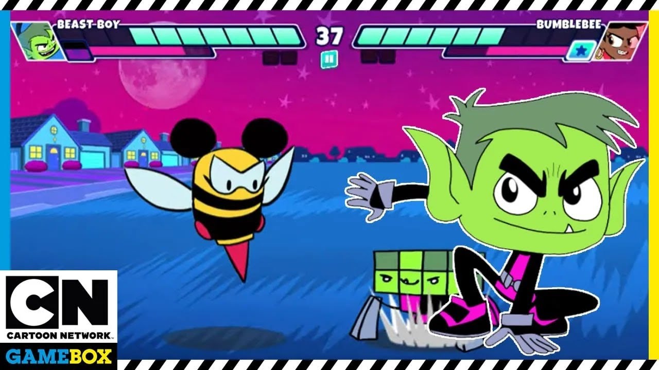 Jump Jousts 2  | Teen Titans Go Gameplay -  Beastboy Wins | Cartoon Network GameBox
