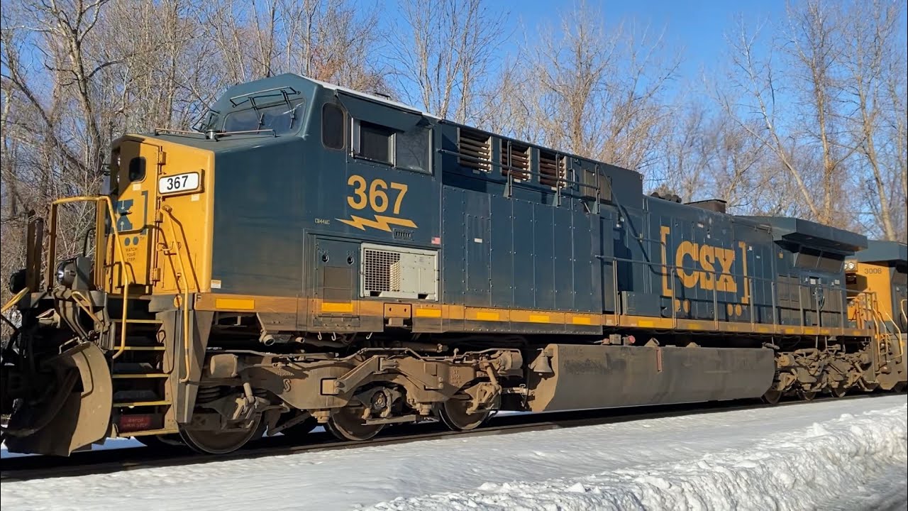 CSX M436 climbs the grade at CP57 with AC44 #367 and SD40 #8801