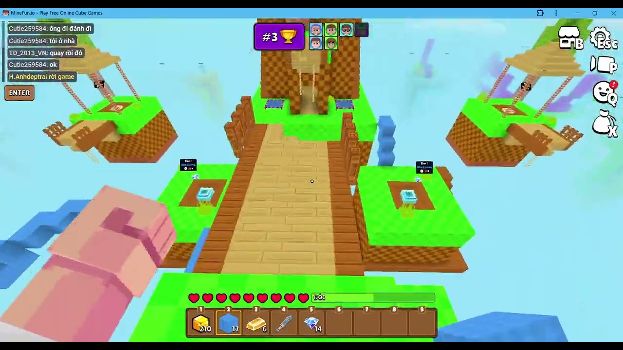 MineFun io | Map mới trong Bedwars