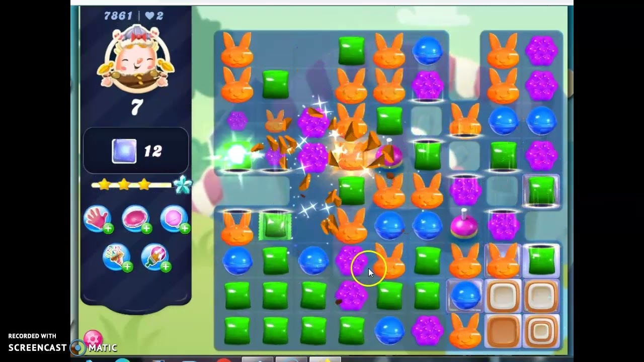 Candy Crush Saga Level 7861 No Boosters