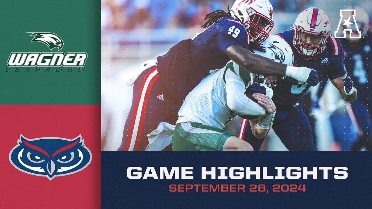 Game Highlights: Wagner vs Florida Atlantic (September 29, 2024)