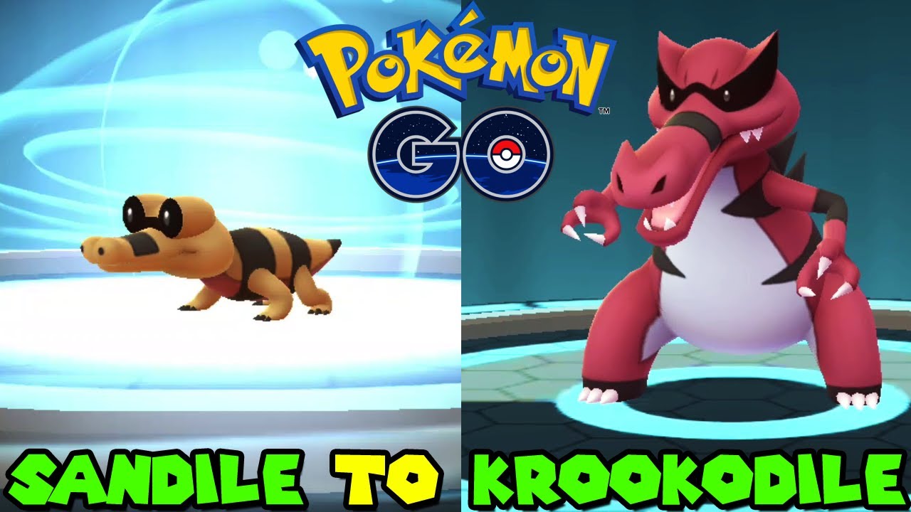 Evolving SANDILE to KROOKODILE in Pokemon GO