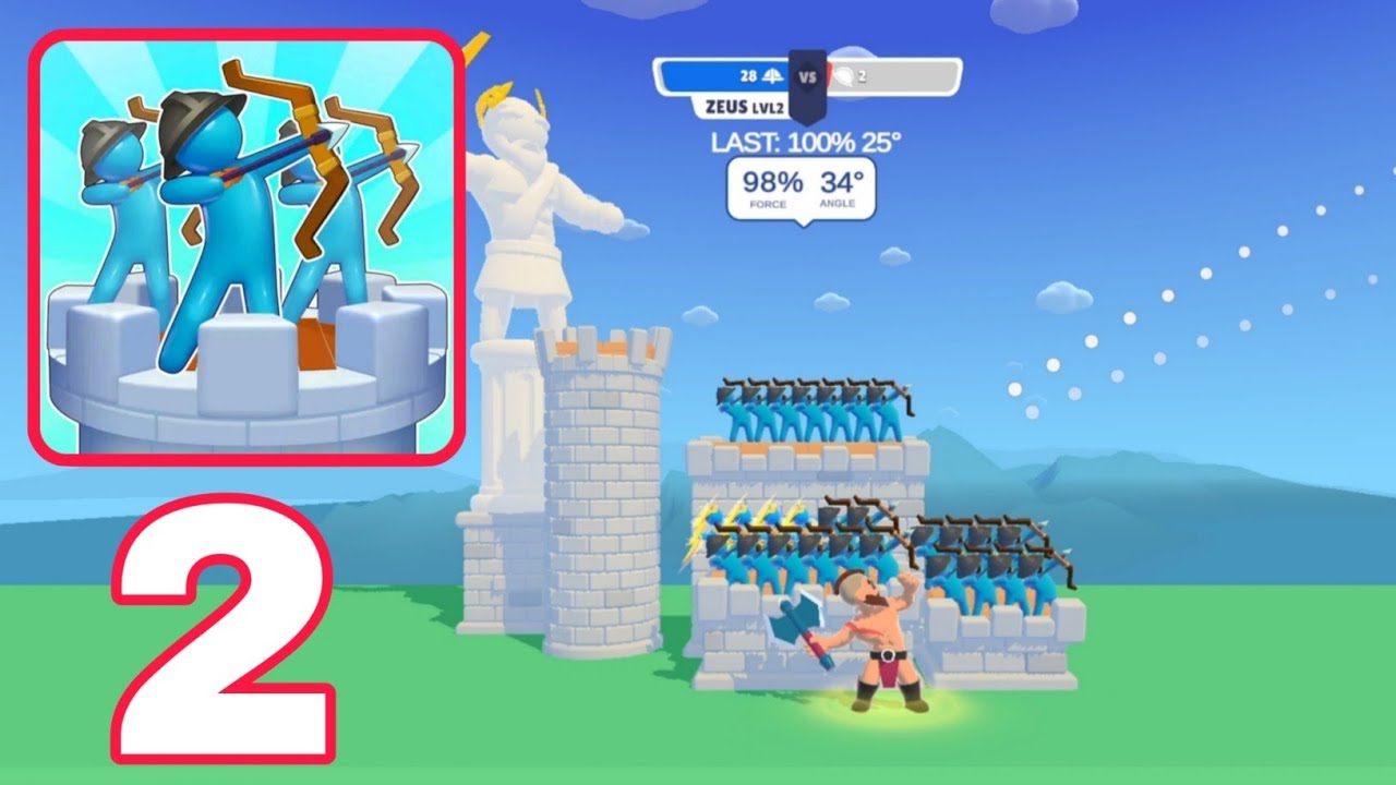Archery Bastions: Castle War - Gameplay Walkthrough Part 2 - Defend Castles (Android, iOS)