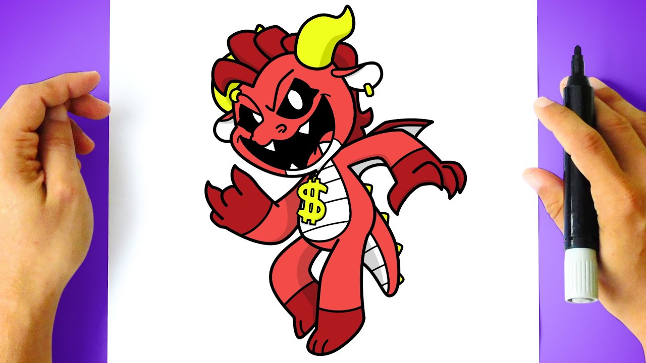 Como DESENHAR o SIMON SMOKE - Cómo DIBUJAR a SIMON SMOKE - Nightmare Critters - Poppy Playtime 4