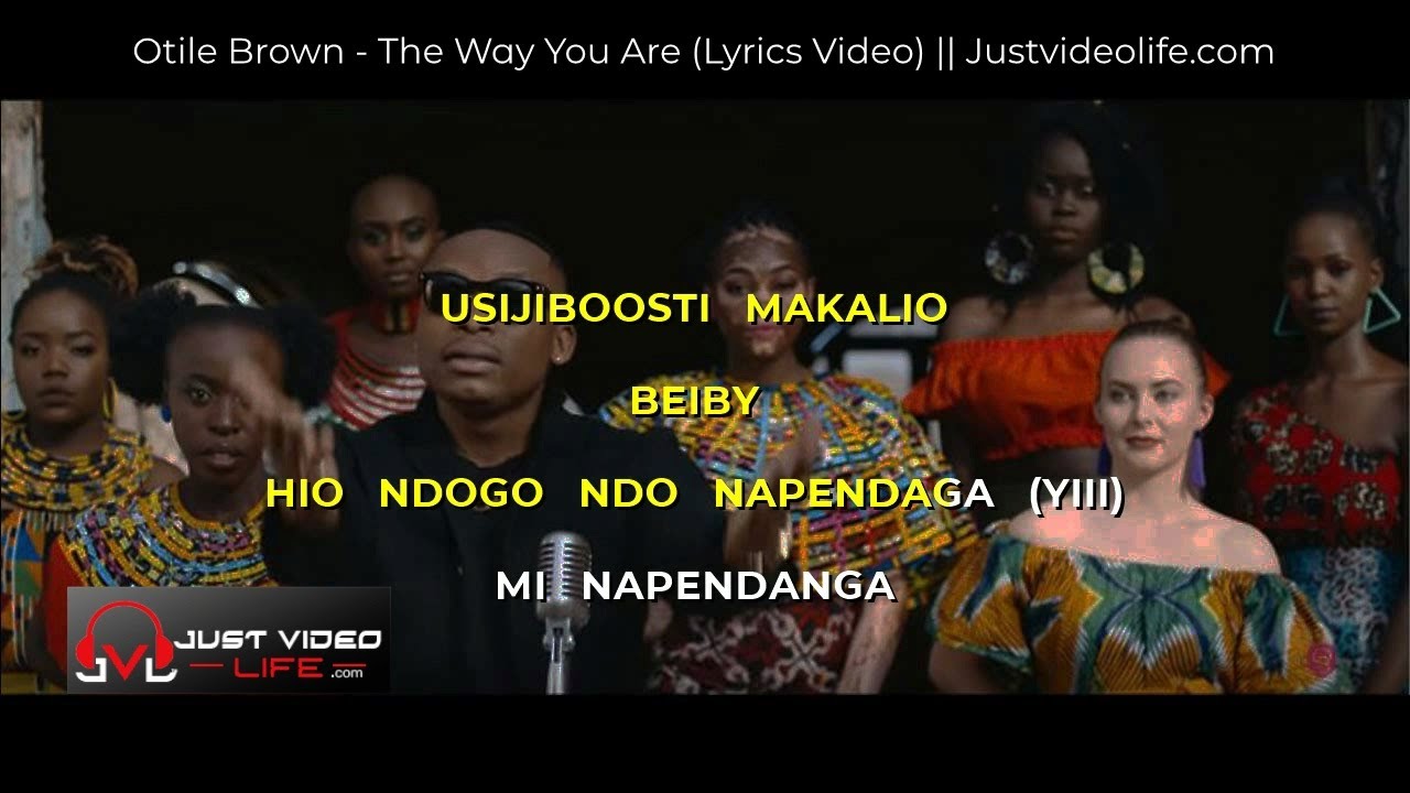 Otile Brown - The Way You Are (Lyrics Video)