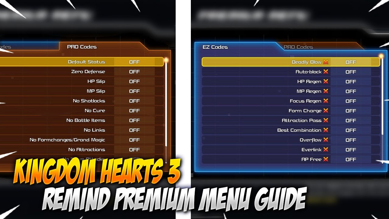 Как разблокировать и использовать премиум-меню &mdash; Kingdom Hearts 3 Re:Mind