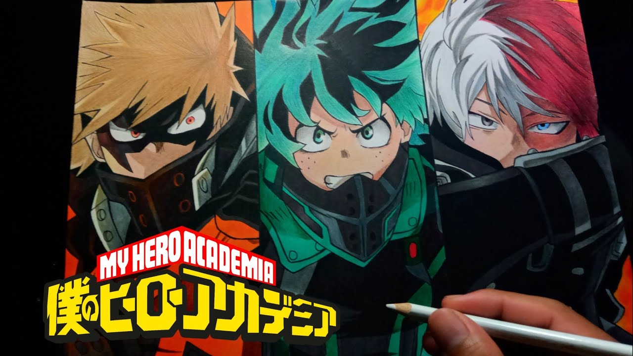 Drawing Bakugou | Midoriya | Todoroki | Boku no Hero Academia  :World Heroes'Mission