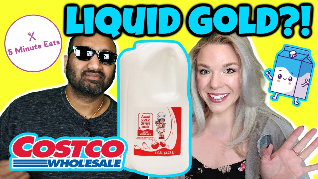 Обзор цельного молока Amul Gold 6% жирности объемом один галлон из Costco