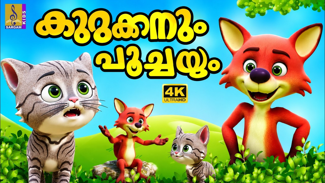 കുറുക്കനും പൂച്ചയും | Latest Kids Cartoon Malayalam | Fox Story | Cat Story | Kurukkanum Poochayum