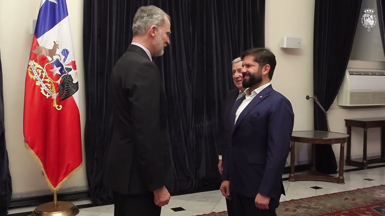 Saludo de los jefes de Estado al presidente de la República de Chile