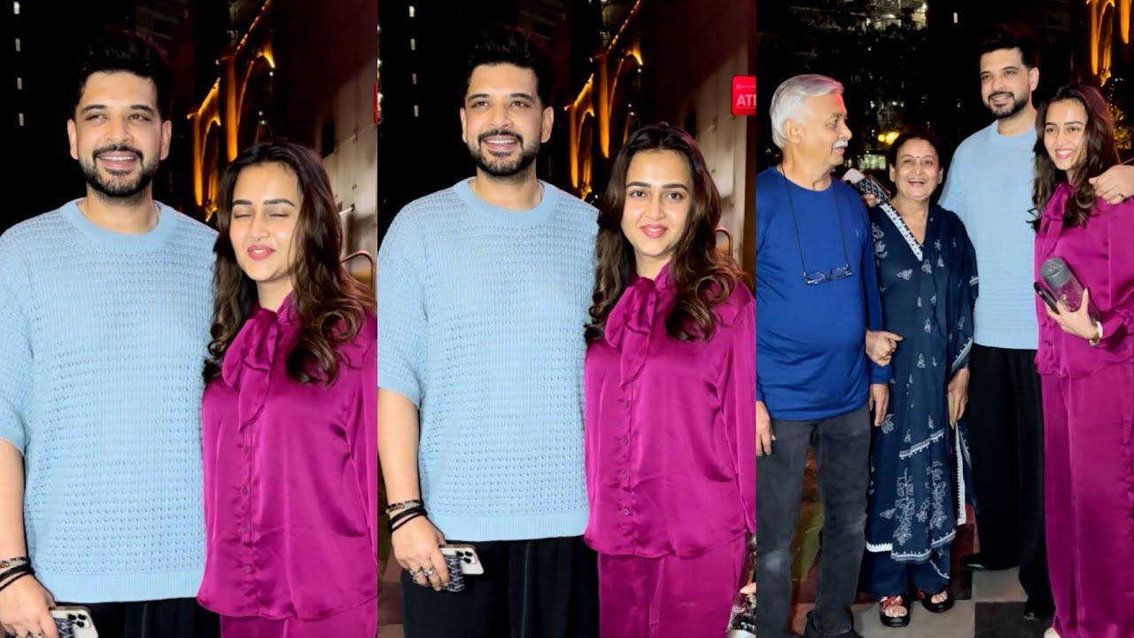 Tejasswi Prakash Karan Kundra With Family At Tejasswi Prakash Mom Birthday Party in Baglami In bkc 