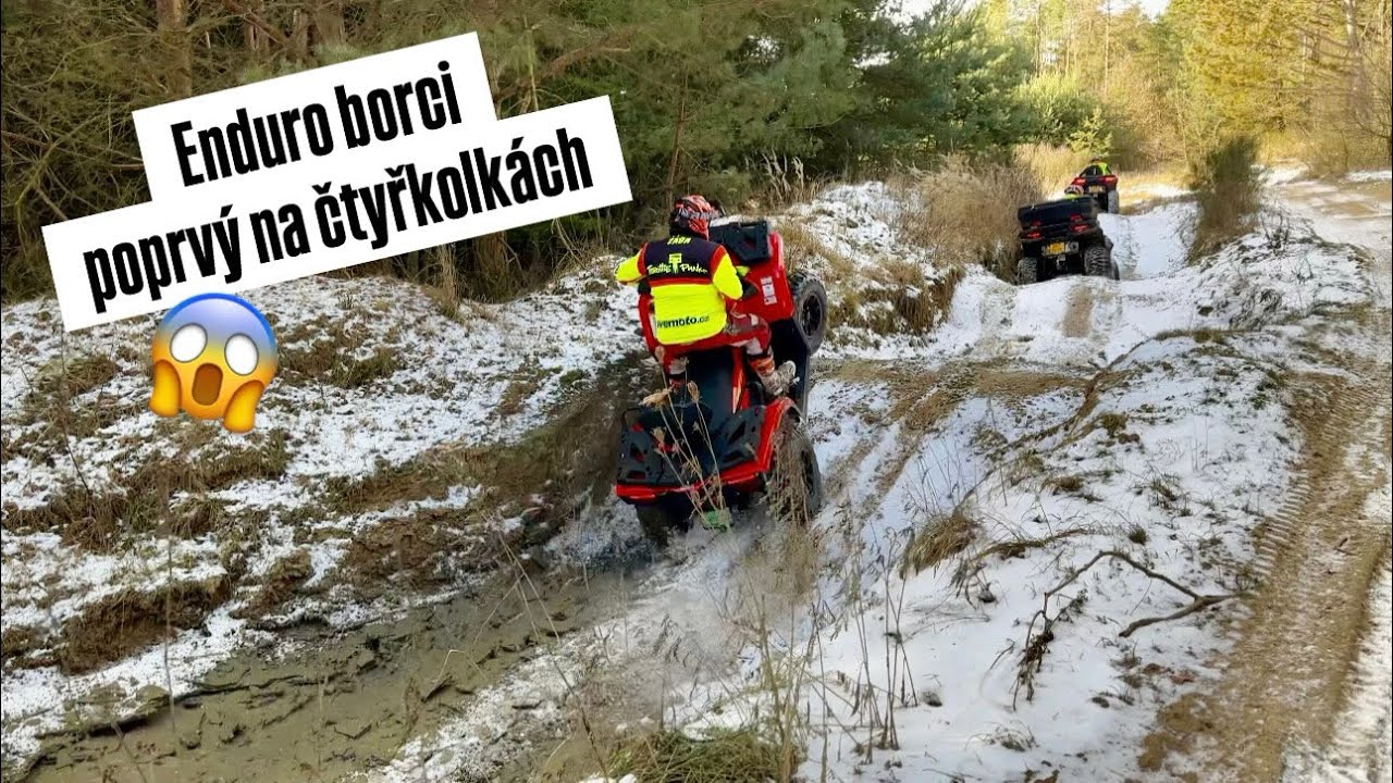 Enduro borci poprvý na čtyřkolkách ❄️ Terén, led + noc v -10 °C 🤙