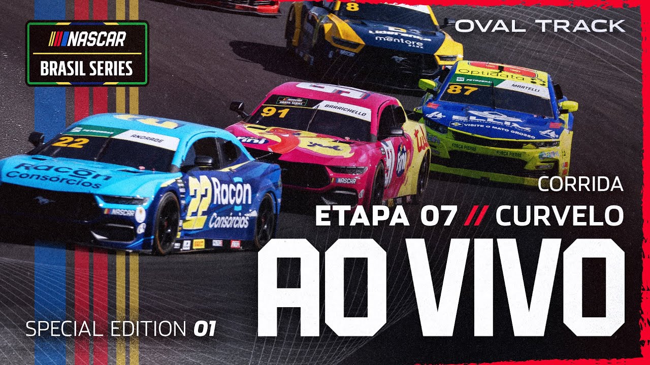 AO VIVO CORRIDA 100 VOLTAS - ETAPA 7 OVAL DE CURVELO  - NASCAR BRASIL SERIES 2025