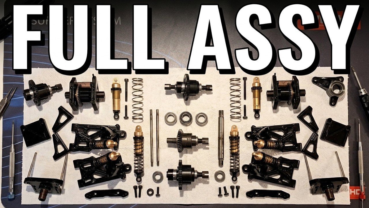 1987 Kyosho Burns 4WD front diff/suspension EP2 Full video #rccar #restoration #Vintage