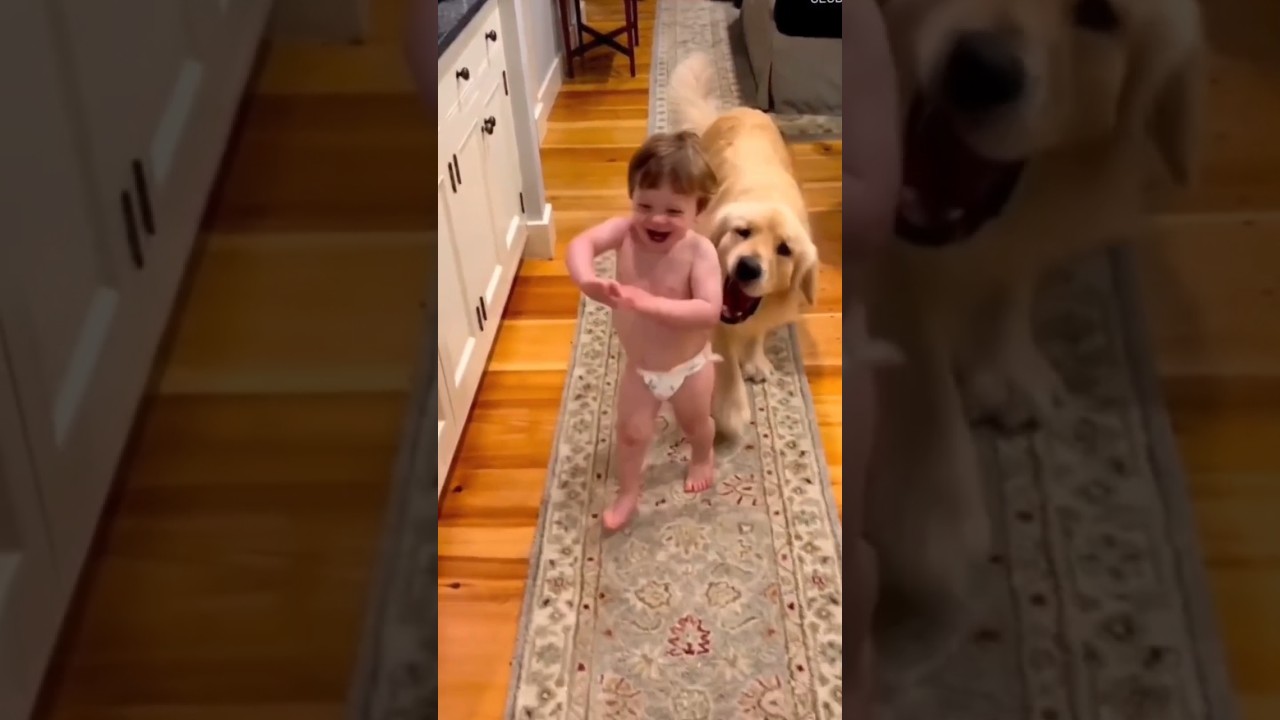 Cute baby playing with dog 🤭🤭🥰 #shortsfeed #baby #trending #cute #shorts