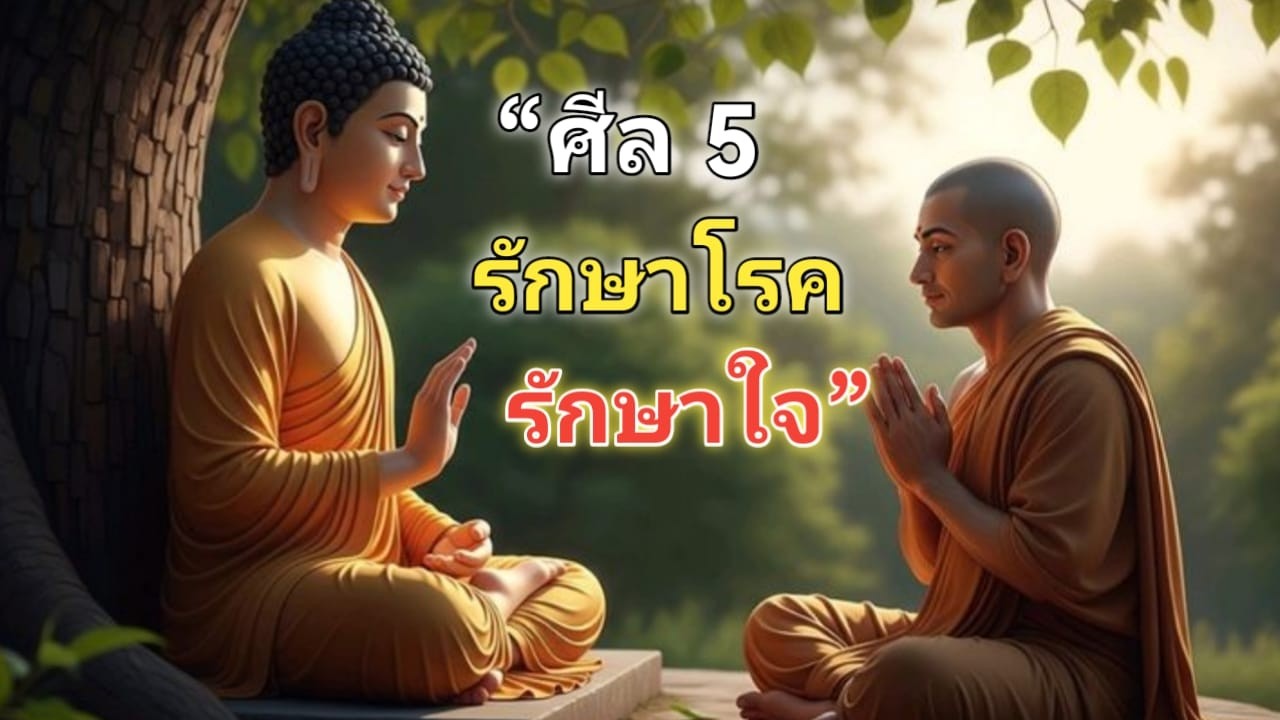 “ศีล 5 รักษาโลก รักษาใจ”#ขอให้ทุกท่านจงมีความสุข #สุขใจได้ฟังธรรม