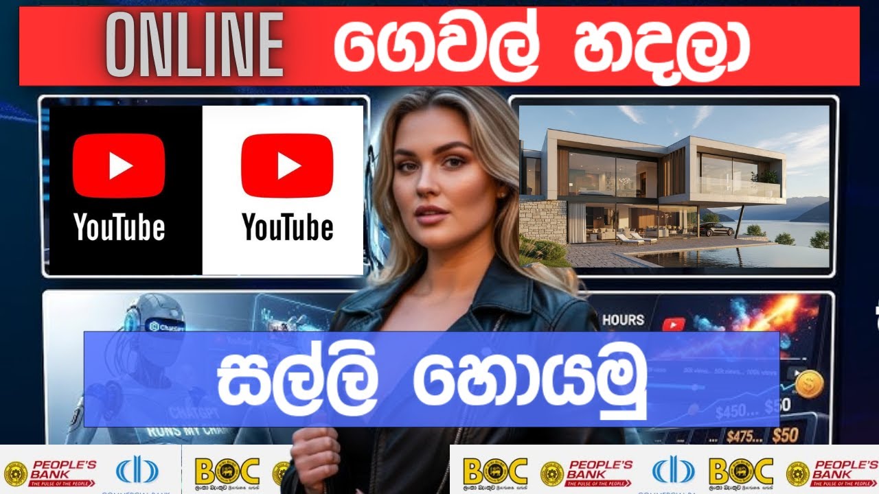 Online ගෙවල් හදලා සල්ලි හොයමු .|make money on YouTube Sinhala,