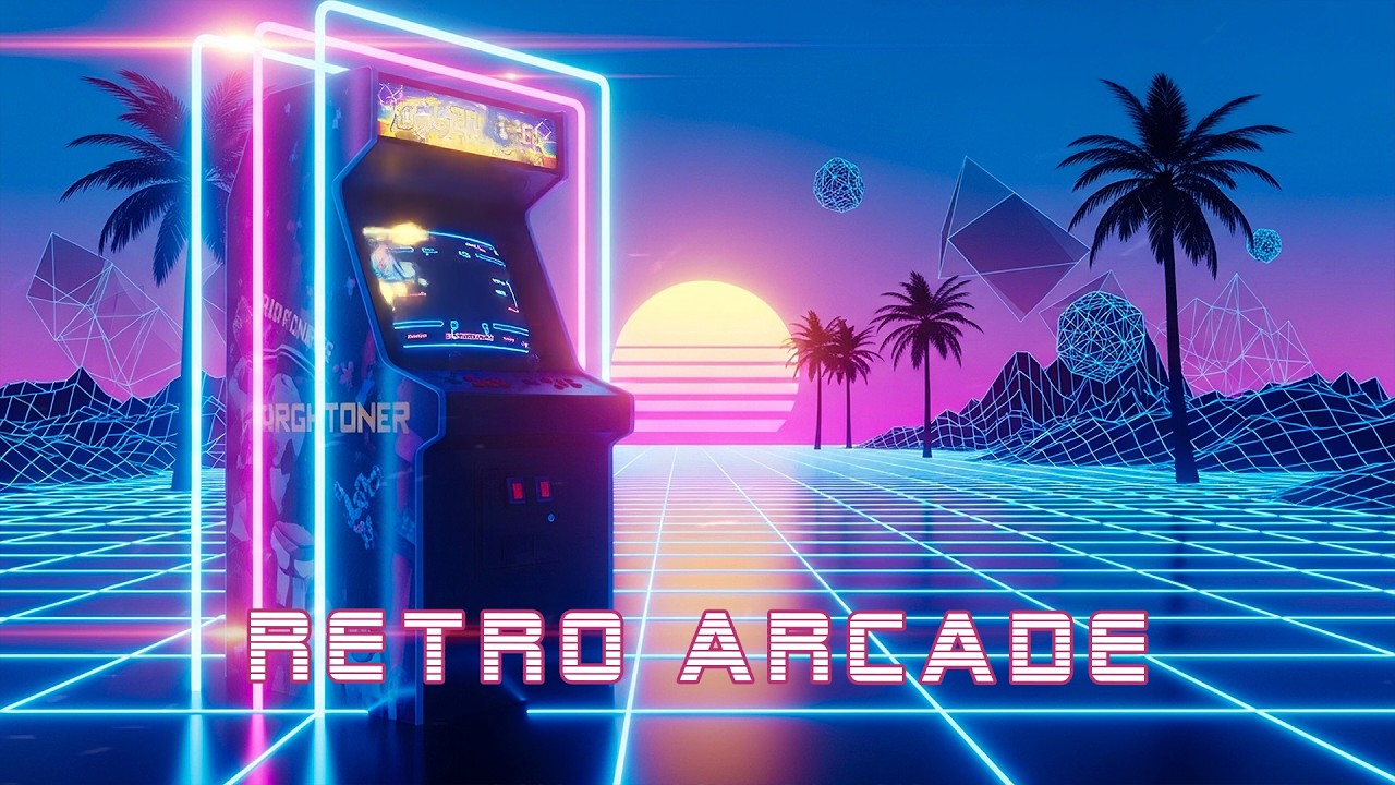 Retro Arcade Night 🕹️ Synthwave Music & Retrowave Mix 🌅 Neon Sunset Digital Horizon Vibes | 4K