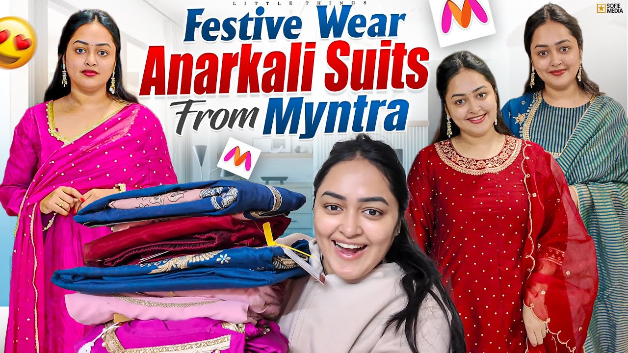 Festive Anarkali Suits From Myntra 😍😍|| @HeavenlyHomemade