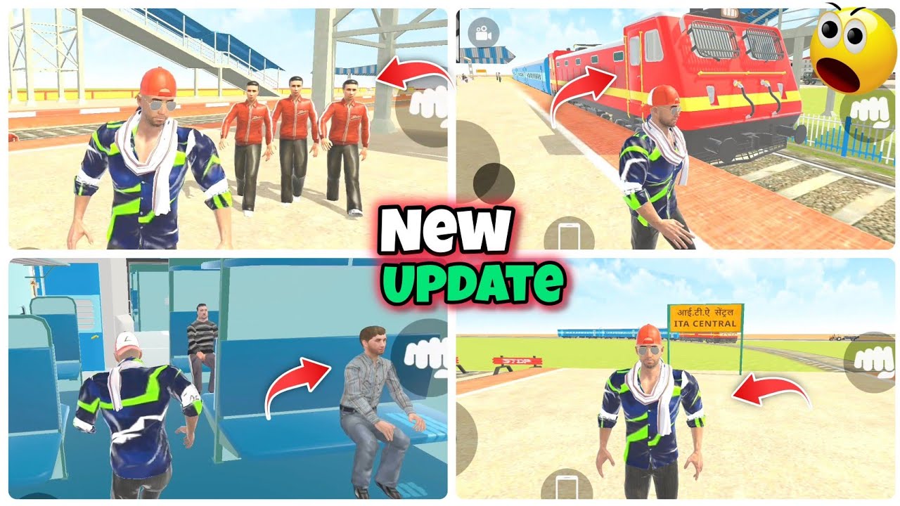 Indian Theft Auto simulator New Update Train add |  Railway Station Add | All New Secret Cheat Codes