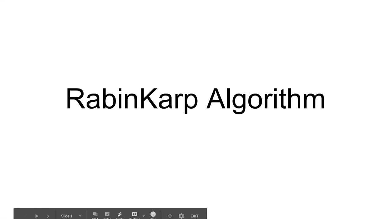 Rabin-Karp String Matching Algorithm