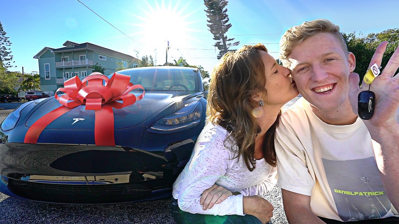 Surprising My Mom With A Brand New Tesla