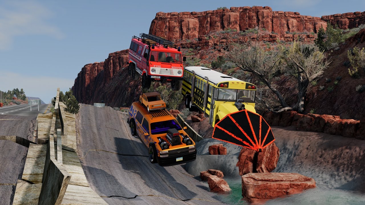 Washed out road in Utah....BeamNg / HavocNG