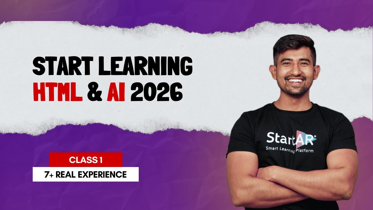 Learning Html5 with Ai in 2026 | Class 1 | 7+ years of experience
