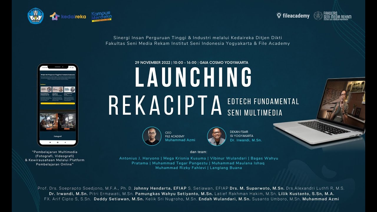 Launching Rekacipta - File Academy & FSMR ISI Yogyakarta - Fundamental Seni Multimedia