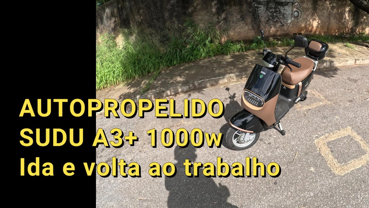 Scooter elétrico SUDU A3+ 1000W (autopropelido) - Ida e Volta ao Trabalho nas ciclovias de BH!