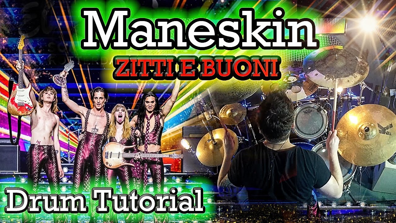 Måneskin  ZITTI E BUONI Drum Tutorial Lesson