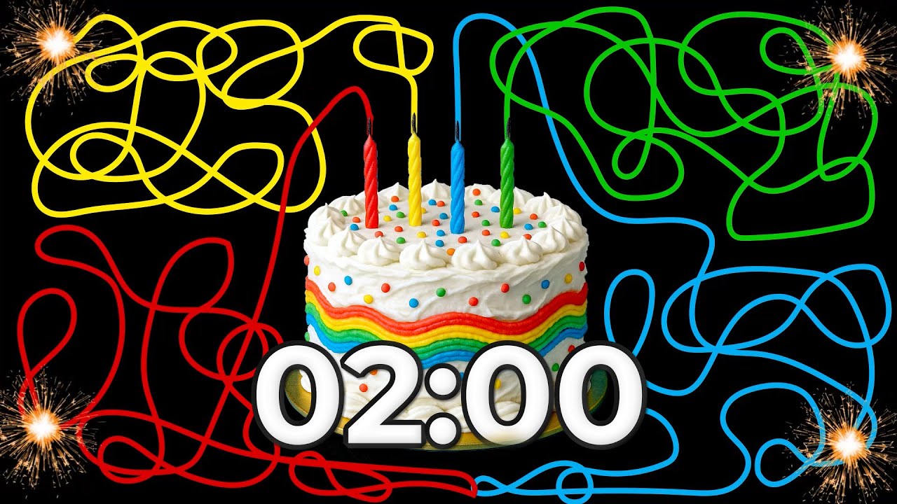 2 Minute Cake Countdown Timer 🎂