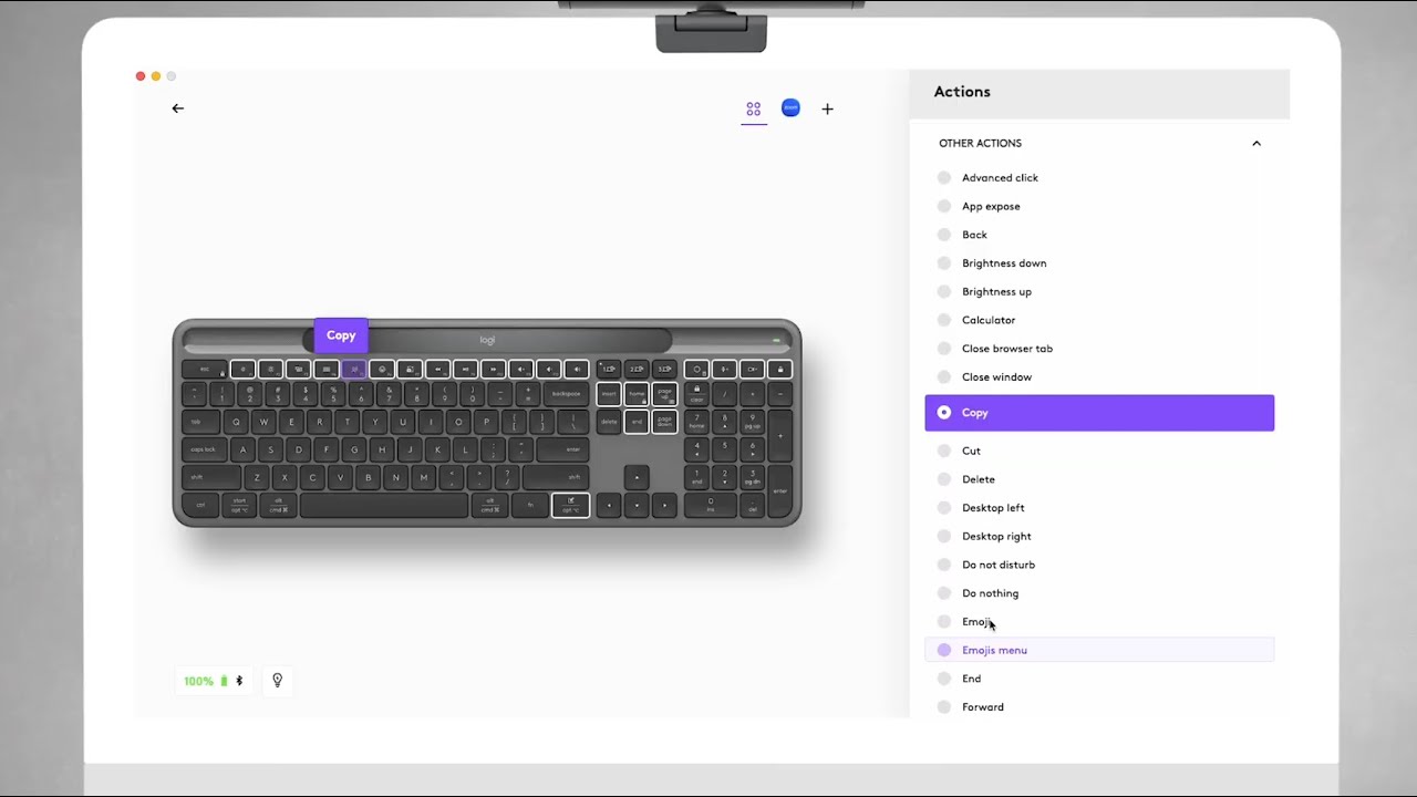 How to personalize the F-row keys of the SIgnature Slim Solar+ with the Logi Options+ App