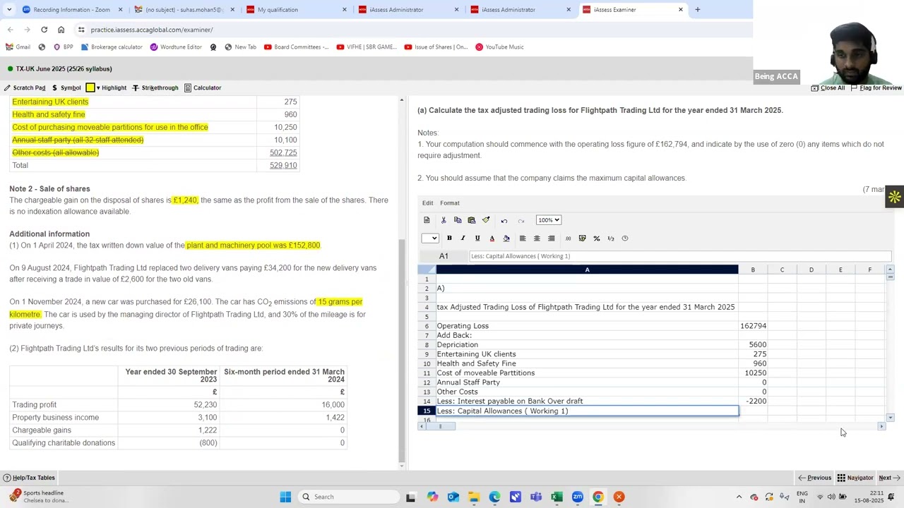 ACCA TAX UK | Flightpath Trading Ltd | Past Paper Question | March/June 25 | @BeingACCA by Punya & Tushita