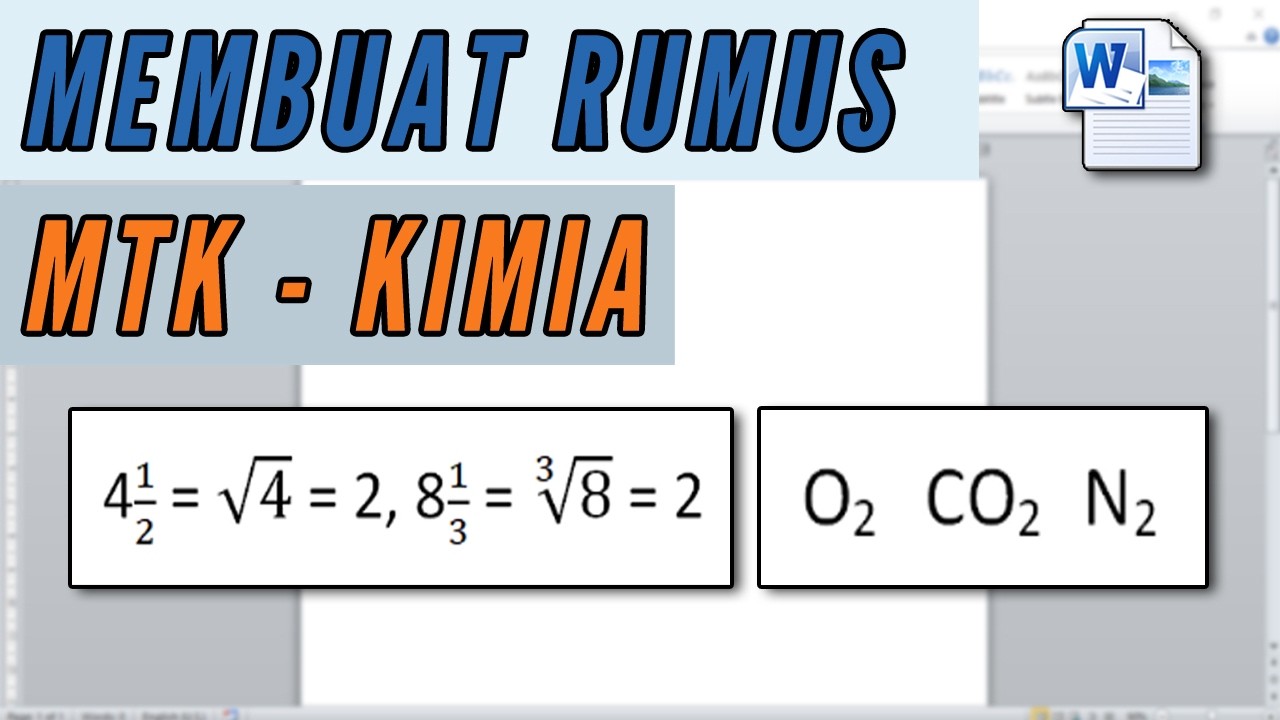 Cara Membuat Pangkat, Rumus Matematika dan Rumus Kimia di Microsoft Word (Lengkap!)