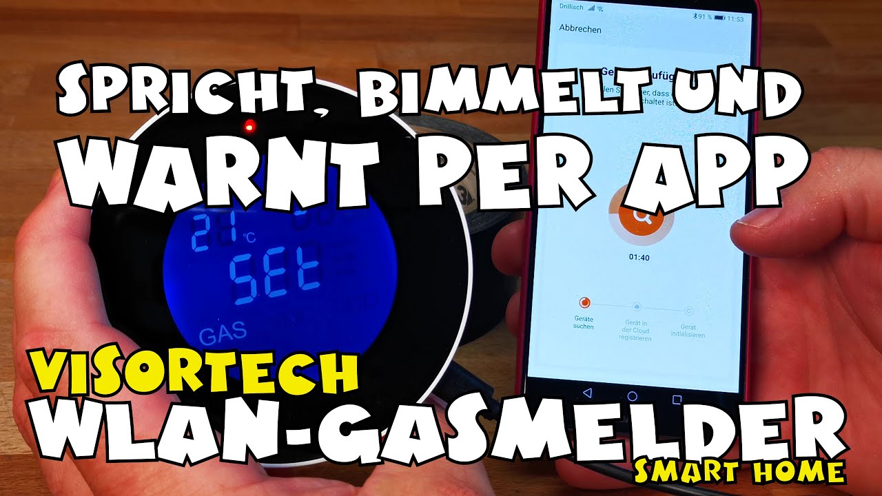 VisorTech WLAN Multi Gasmelder - sprechender Gasalarm