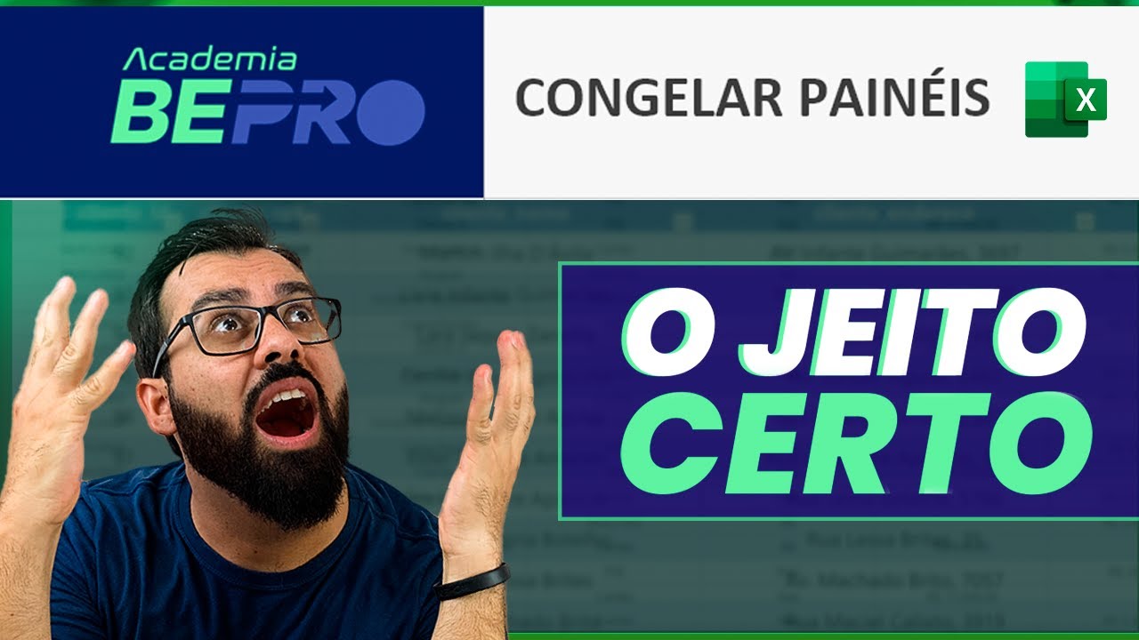 O Jeito Certo de Fixar Menu no Excel | Congelar Painéis