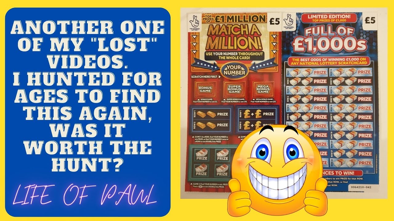 Old £5 Lottery Scratch Cards. £10 of Full of £1000's and £10 of Match A Million scratch cards.