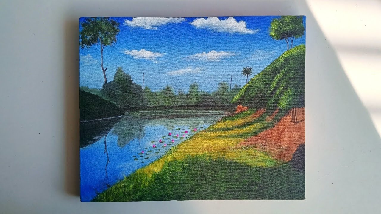 This River Painting Is Easier Than It Looks (Acrylic Tutorial)
