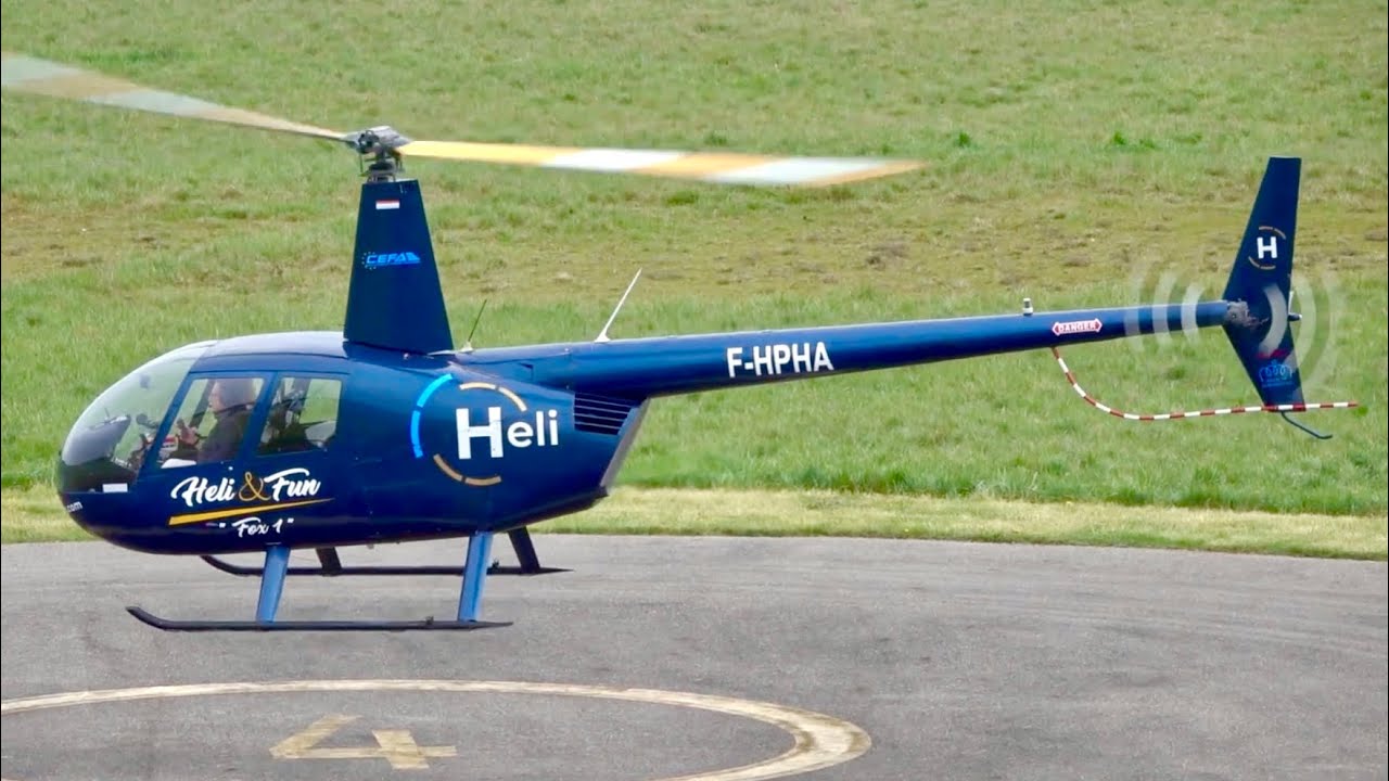 🚁 Robinson R44 Astro Helicopter | Heli Fun Luxembourg | Startup and Takeoff Nancy Essey Airport 🚁