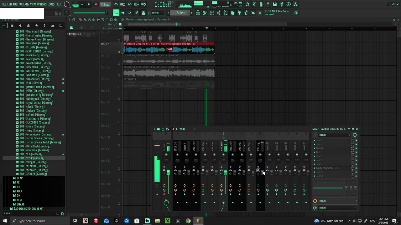 Making Heatful Type Beats in Fl Studio🧪🧪🧪🧪(🍓🍓)