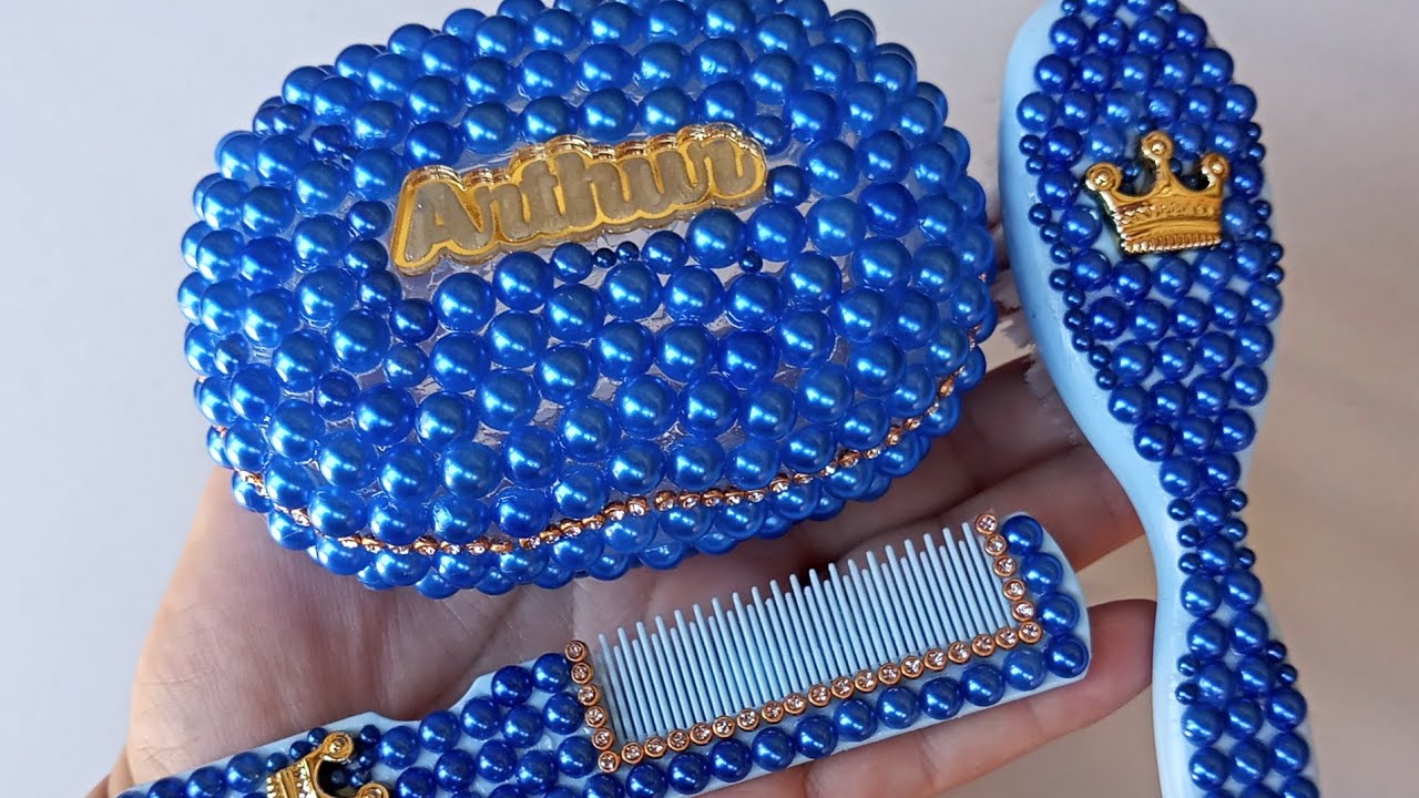 como fazer um Kit luxo(saboneteira,pente escova)❤❤