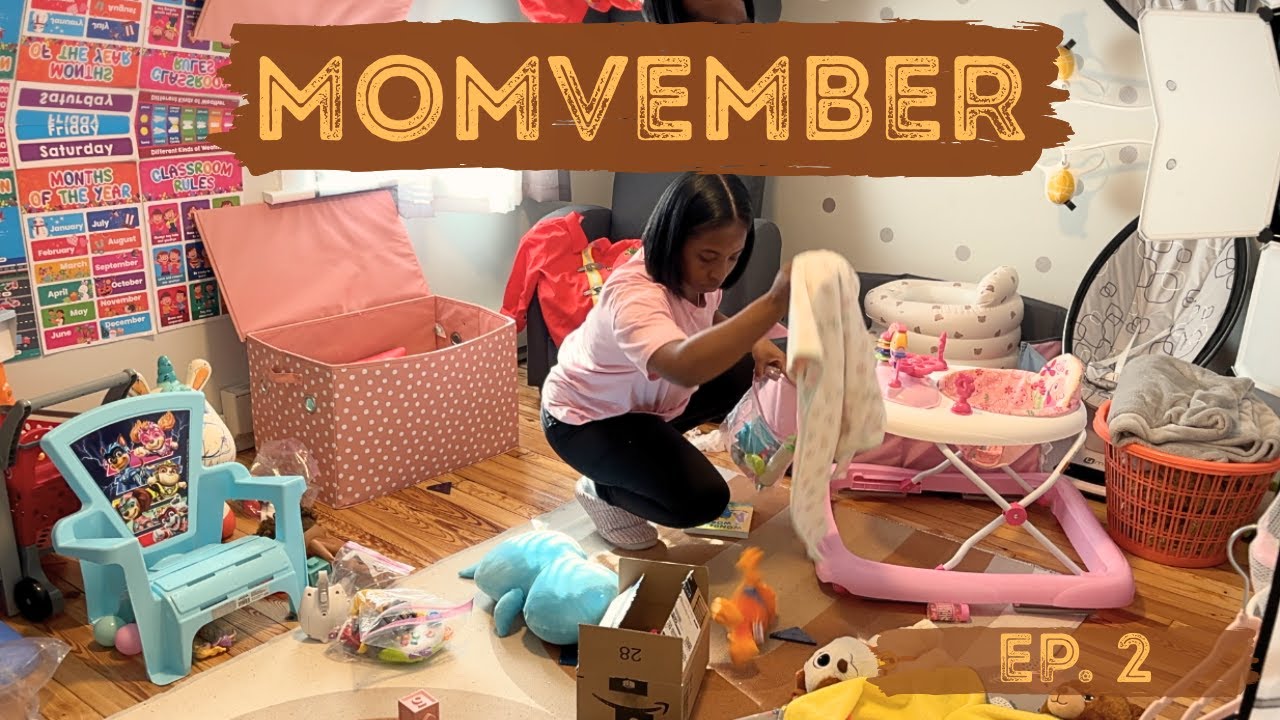 Cleaning My Kids’ Room 🧸 | Realistic Mom Cleaning Motivation, + Toy Organization Momvember Ep.2