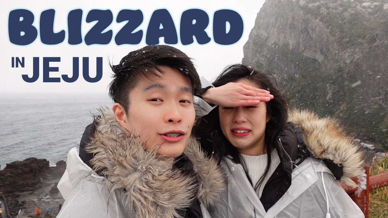 CRAZY WEATHER IN JEJU | Eating our way through a blizzard | KOREA VLOG
