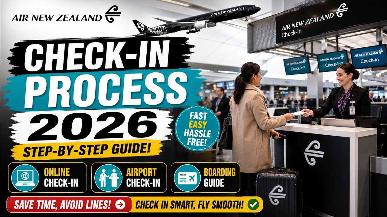 Процесс регистрации на рейс Air New Zealand 2026 ✈️ Онлайн-регистрация, регистрация в аэропорту и...