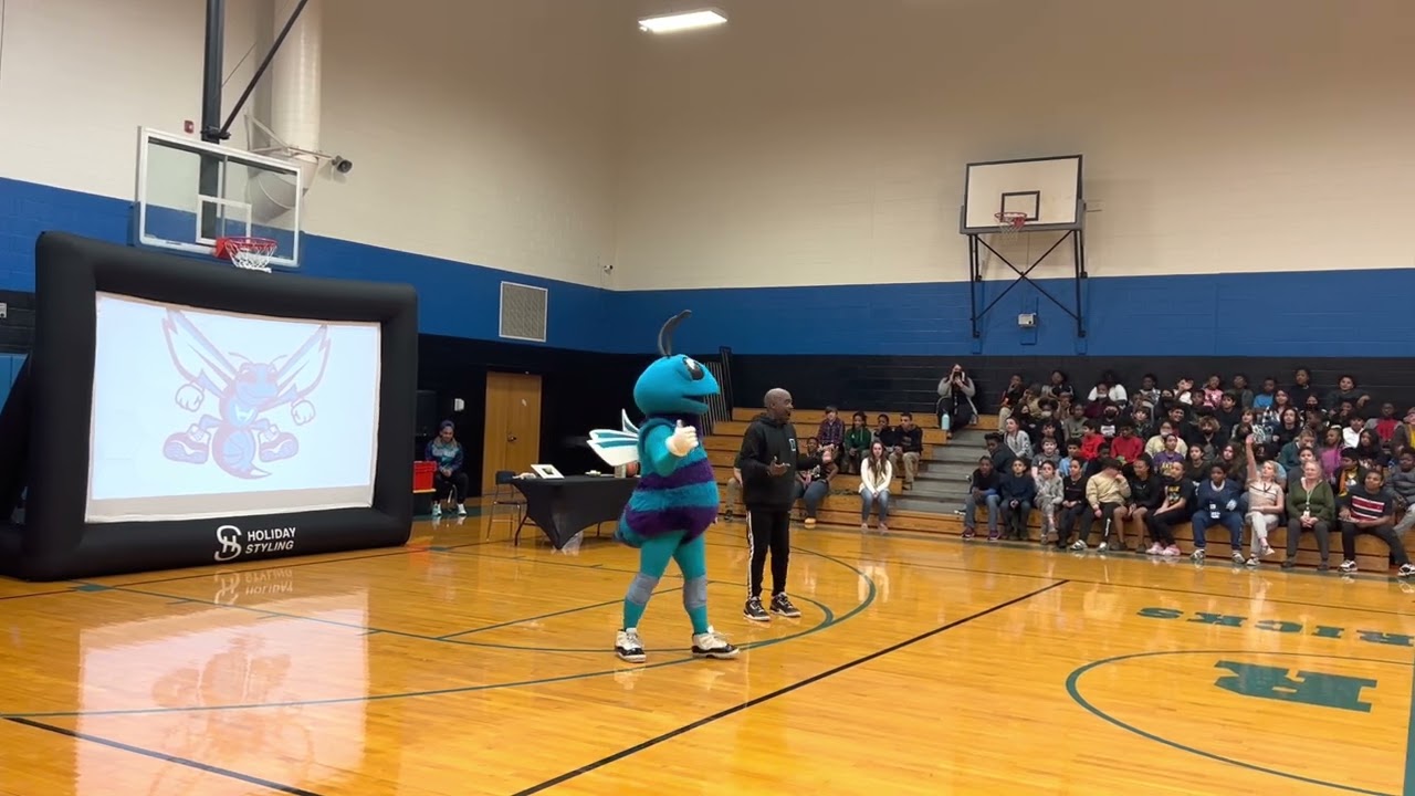 BC4Y 365 Days of Literacy Launch featuring The Charlotte Hornets Foundation and Lil Richye.￼