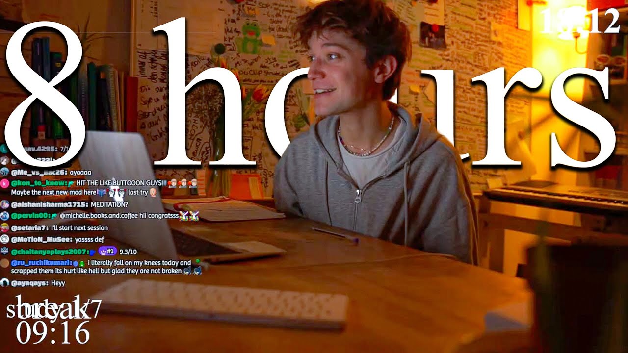 LIVE | 8-HOUR study with me 📚⛈️ rain sounds & pomodoro timer 60 & 10