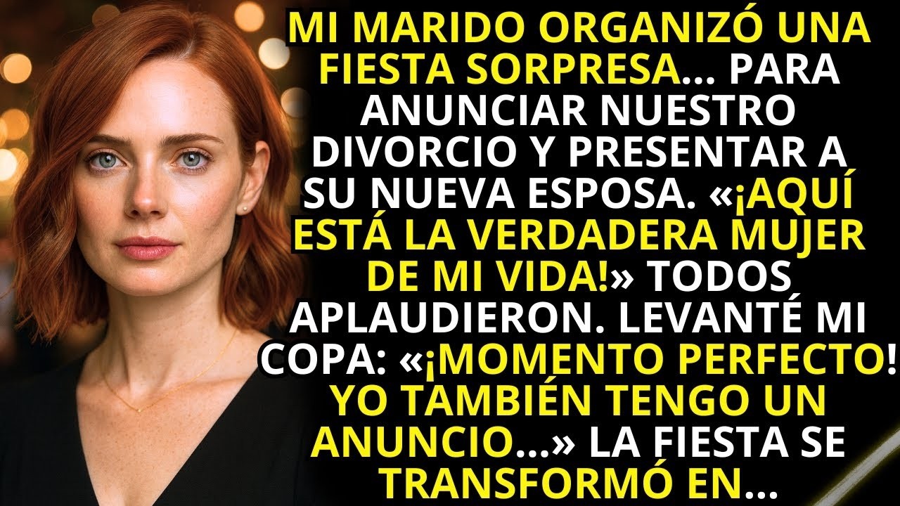 Mi marido hizo una fiesta  sorpresa para anunciar nuestro divorcio y presentar a su nueva esposa